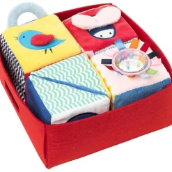 4 cubes d'éveil en tissu
