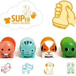 4 tampons auto-encreurs Animaux du jardin