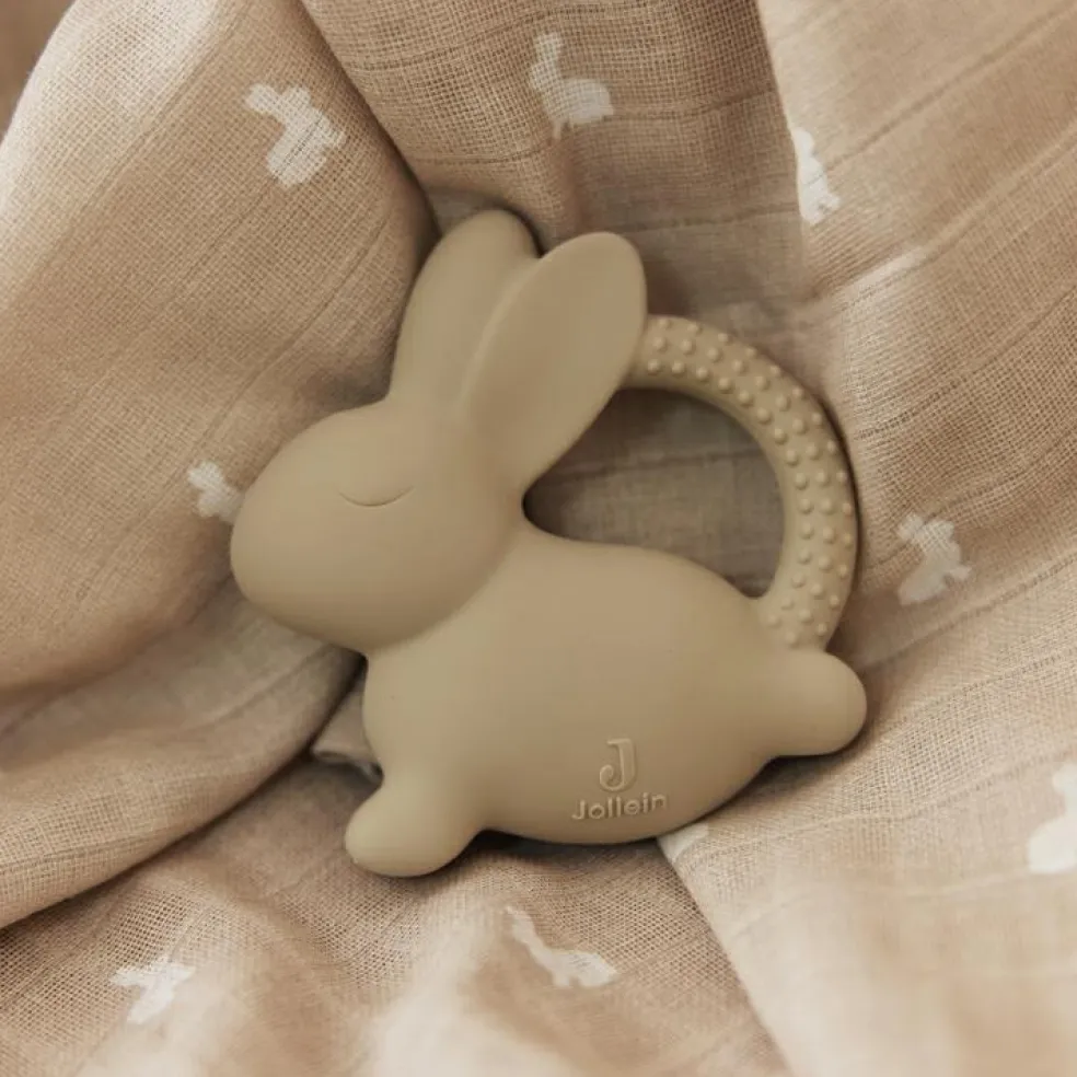 Anneau de dentition en caoutchouc Lapin Nougat