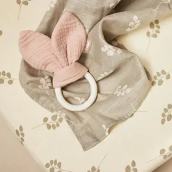 Anneau de dentition en silicone Bunny Ears Wild Rose