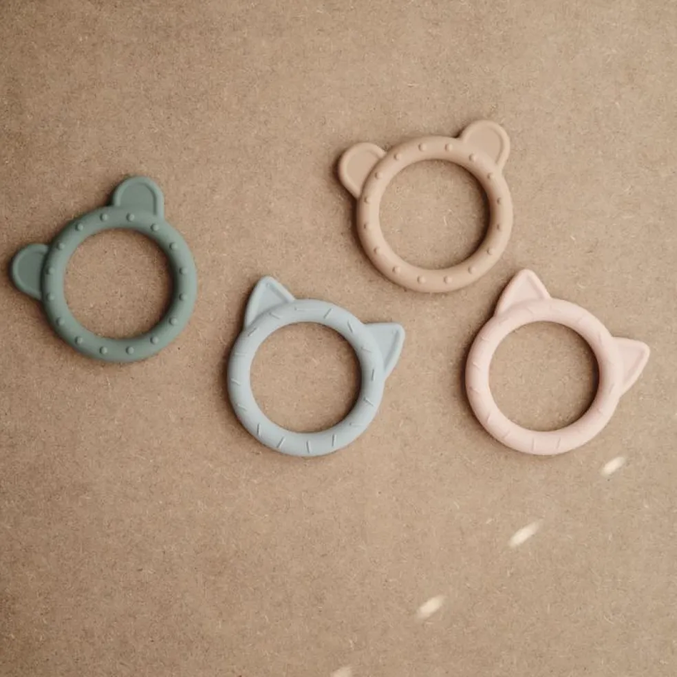 Anneau de dentition en silicone Cat Blush