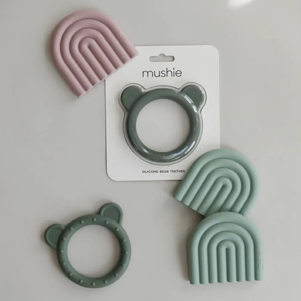 Anneau de dentition en silicone Bear Dried thyme