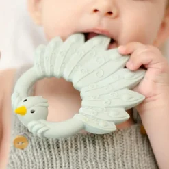 Anneau de dentition Paon Bleu clair