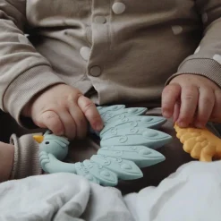 Anneau de dentition Paon Bleu clair