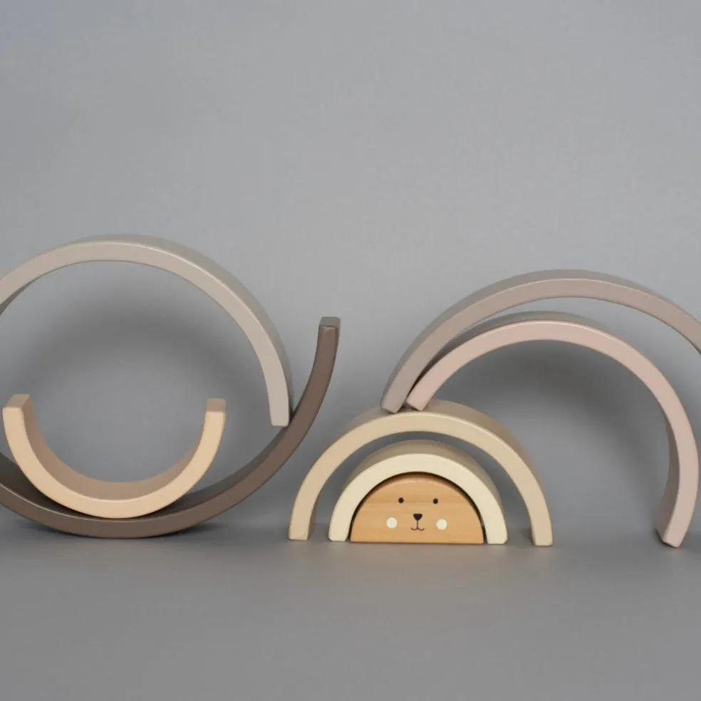 Arc en ciel en bois à empiler