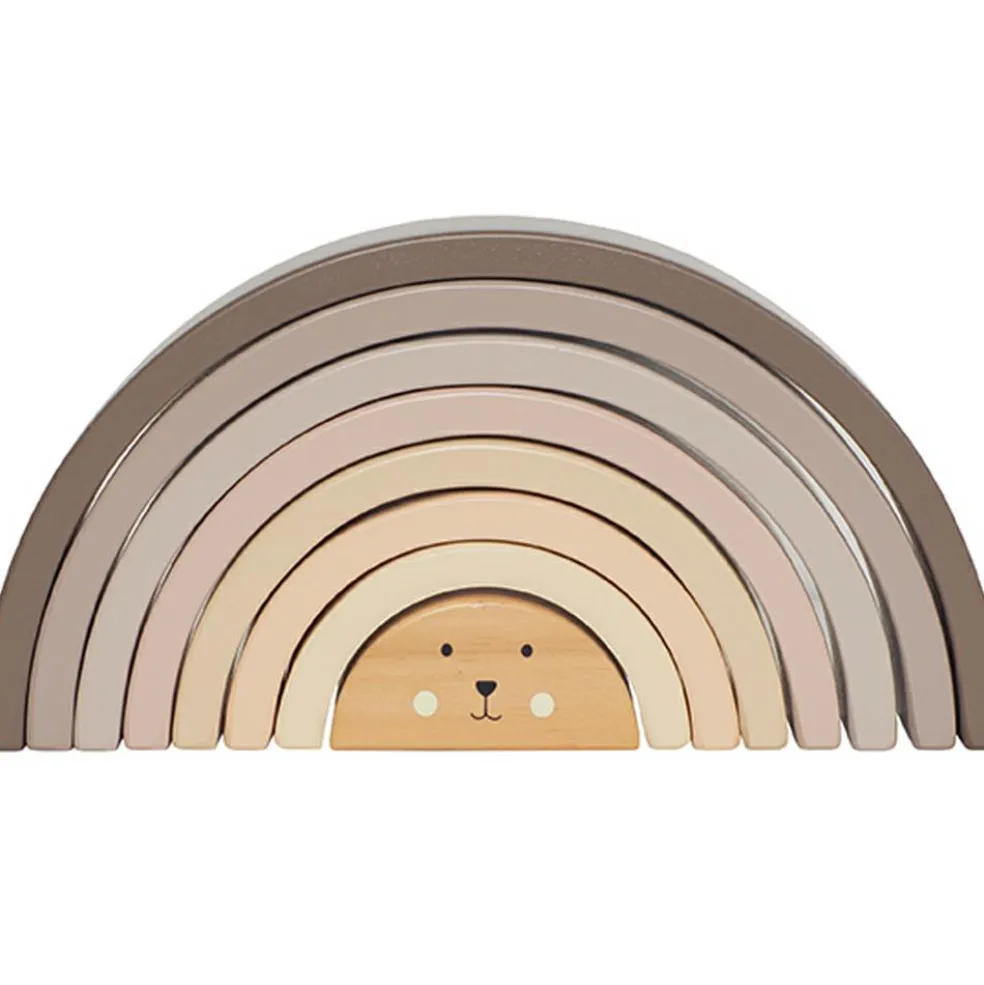 Arc en ciel en bois à empiler