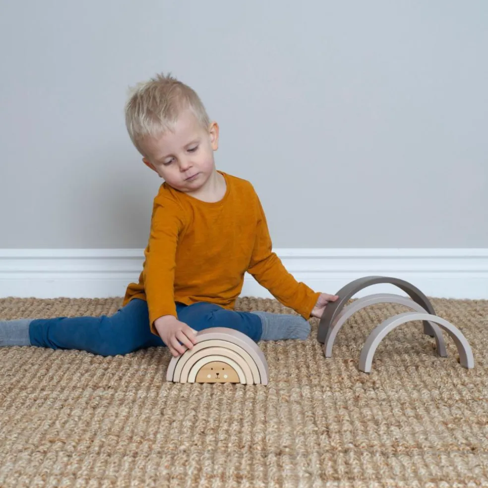 Arc en ciel en bois à empiler