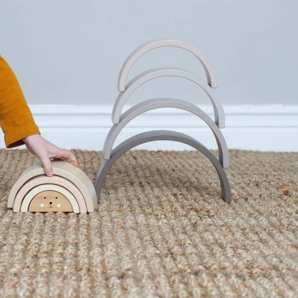 Arc en ciel en bois à empiler