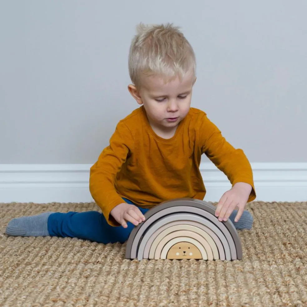 Arc en ciel en bois à empiler
