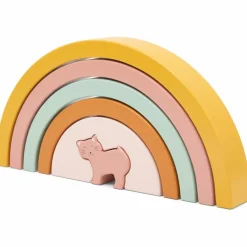 Arc-en-ciel à empiler en bois Mrs. Cat