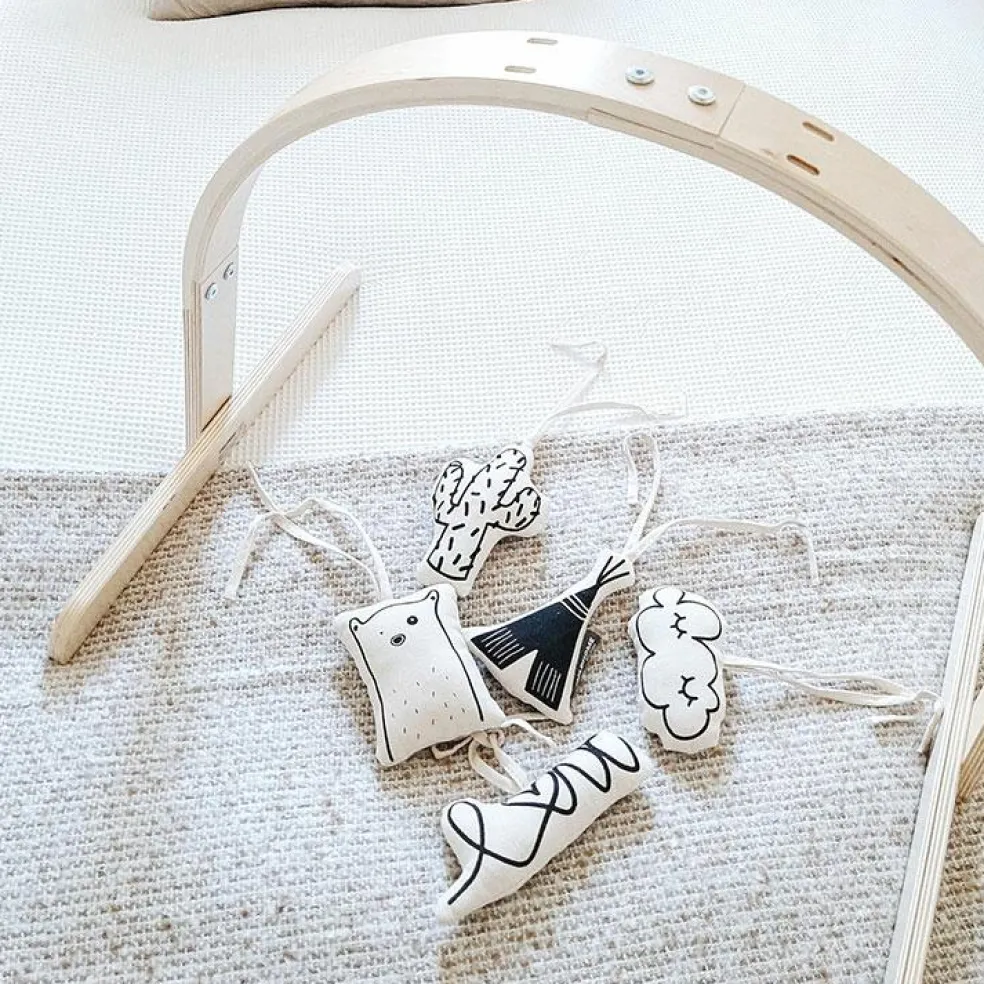 Arche de jeux en bois naturel