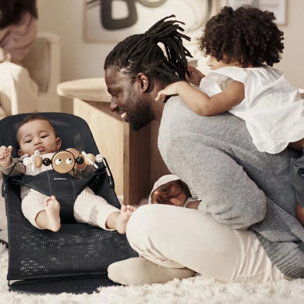 Arche de jeux pour transat Yeux espiègles noir et blanc