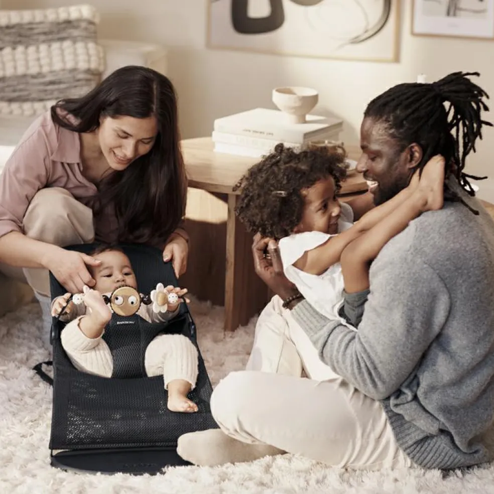Arche de jeux pour transat Yeux espiègles noir et blanc