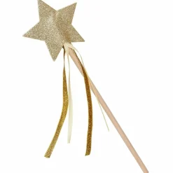 Baguette magique à paillettes Dorée