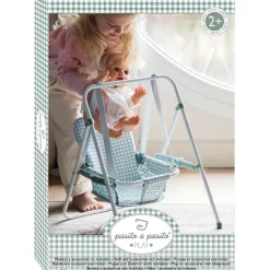 Balancelle pour poupée Tom Vichy vert