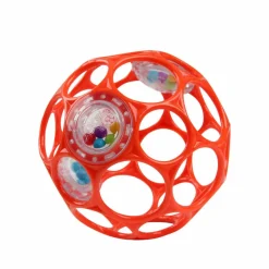 Balle hochet sensoriel rouge