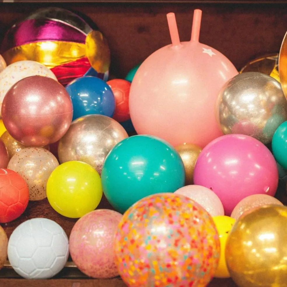 Ballon paillettes Argent (15 cm)