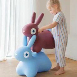 Ballon sauteur Hoppi Lapin Bleu