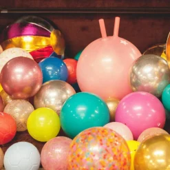 Ballon sauteur paillettes Rose