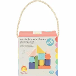 Blocs à empiler et hochet (11 pièces)