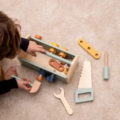 Boîte à outils en bois All animals