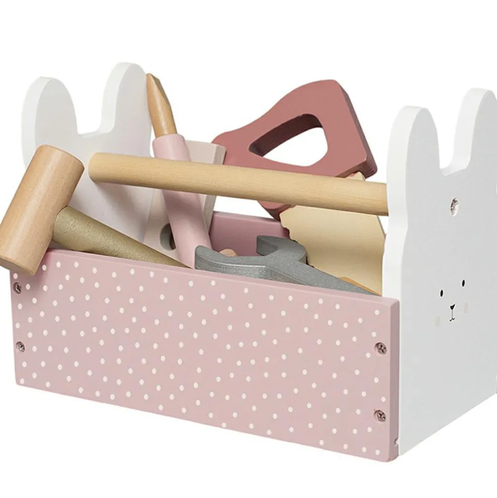 Boîte à outils lapin en bois