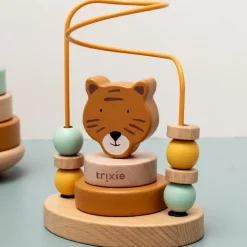 Boulier en bois avec tour à empiler Mr. Tiger