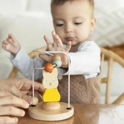 Boulier en bois avec tour à empiler