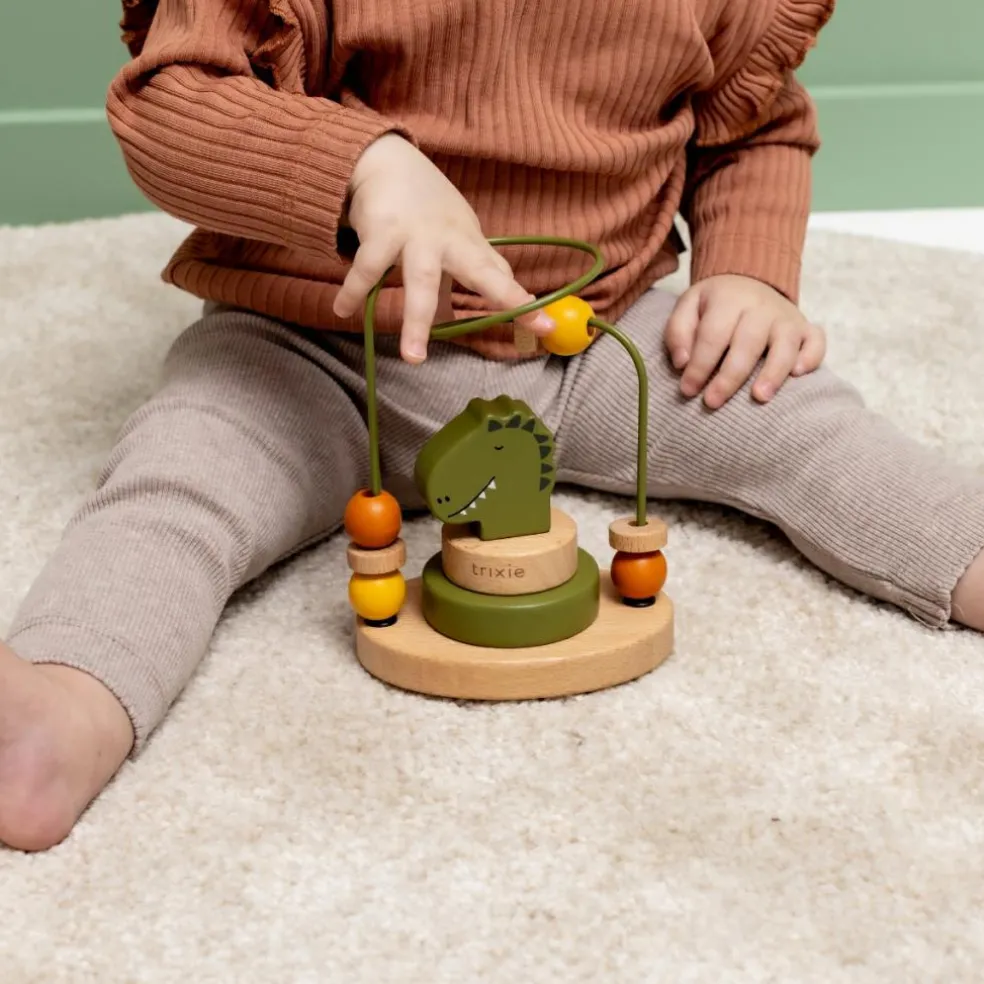 Boulier en bois avec tour à empiler Mr. Dino