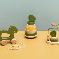 Boulier en bois avec tour à empiler Mr. Dino