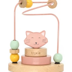 Boulier en bois avec tour à empiler Mrs. Cat