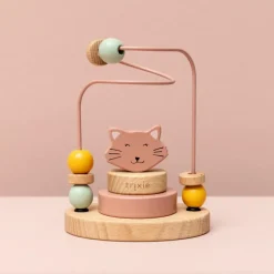 Boulier en bois avec tour à empiler Mrs. Cat