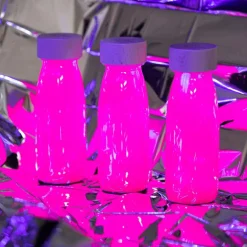 Bouteille sensorielle à paillettes Float Rose fluorescente