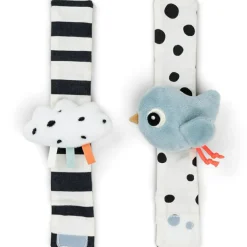 Bracelet hochet lot de 2 Happy clouds Bleu