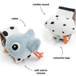 Bracelet hochet lot de 2 Happy clouds Bleu