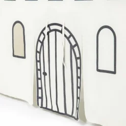 Cabane de table Château Noir et Beige (90 x 200 cm)