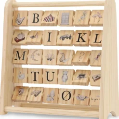 Cadre de cubes en bois abécédaire