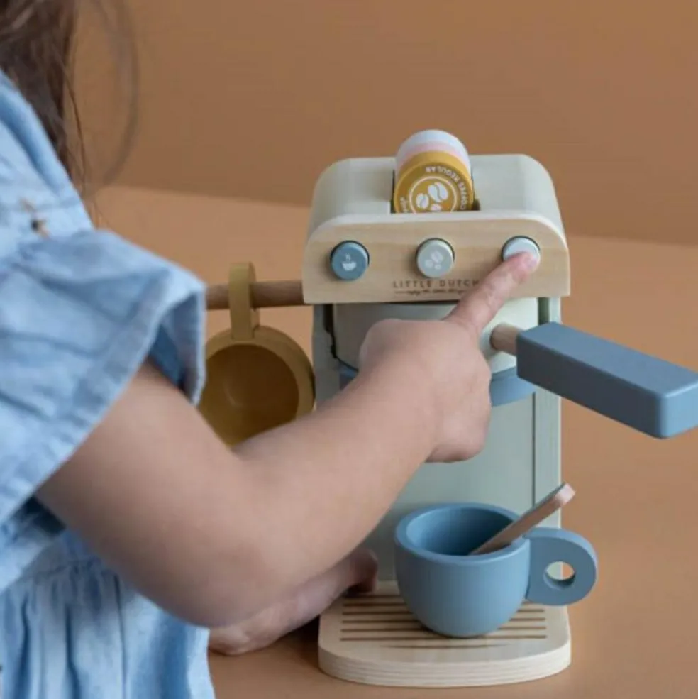 Cafetière en bois et accessoires
