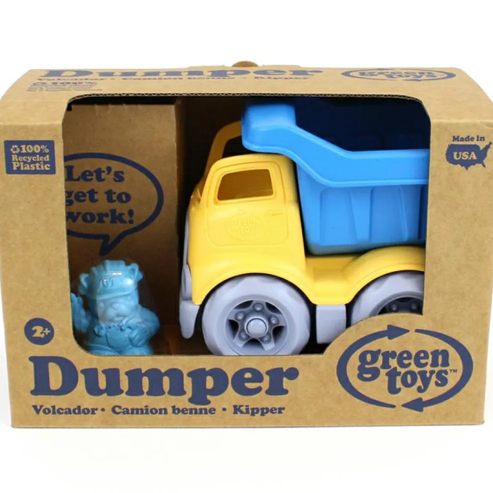 Camion de construction tombereau bleu et jaune