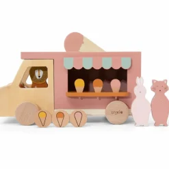 Camion de glaces en bois