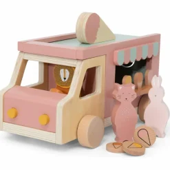 Camion de glaces en bois