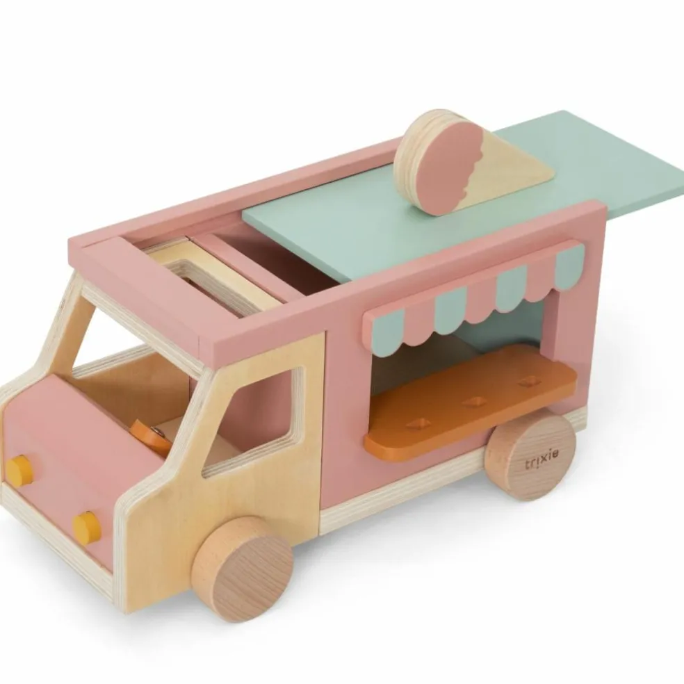 Camion de glaces en bois