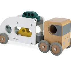 Camion porte-autos et ses 3 véhicules Bolid en bois