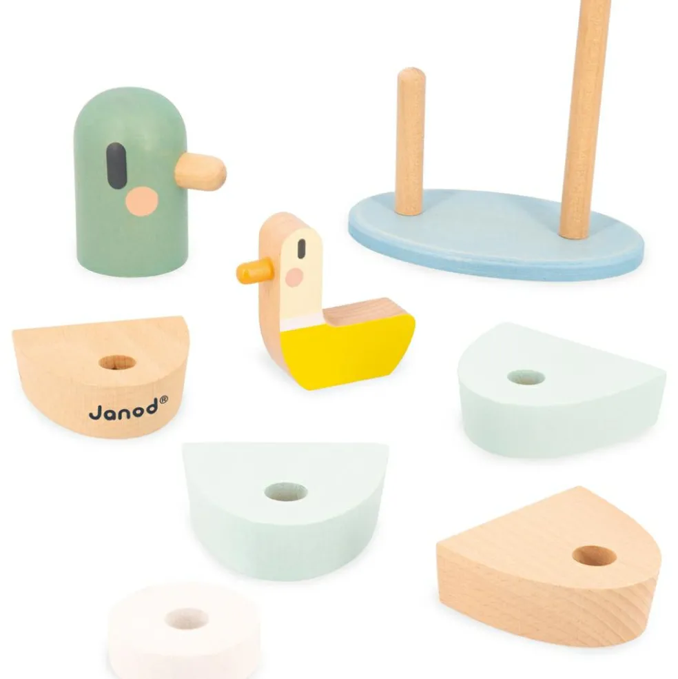 Canards empilables en bois Sweet Cocoon (8 pièces)