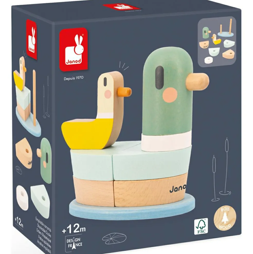 Canards empilables en bois Sweet Cocoon (8 pièces)