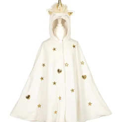 Cape licorne blanc cassé (4-8 ans)