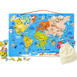 Carte du monde magnétique Recto Verso