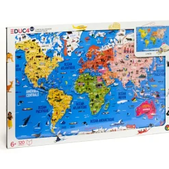 Carte du monde magnétique Recto Verso