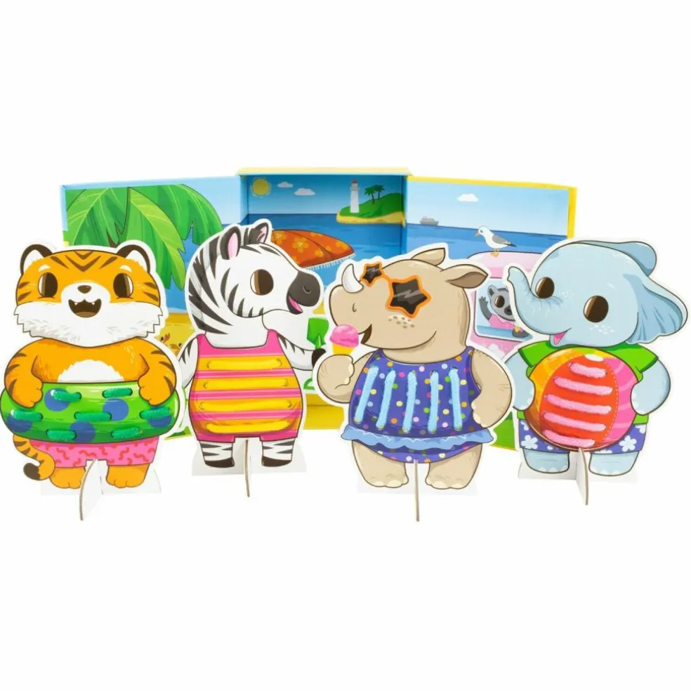 Cartes à lacer fête de la plage