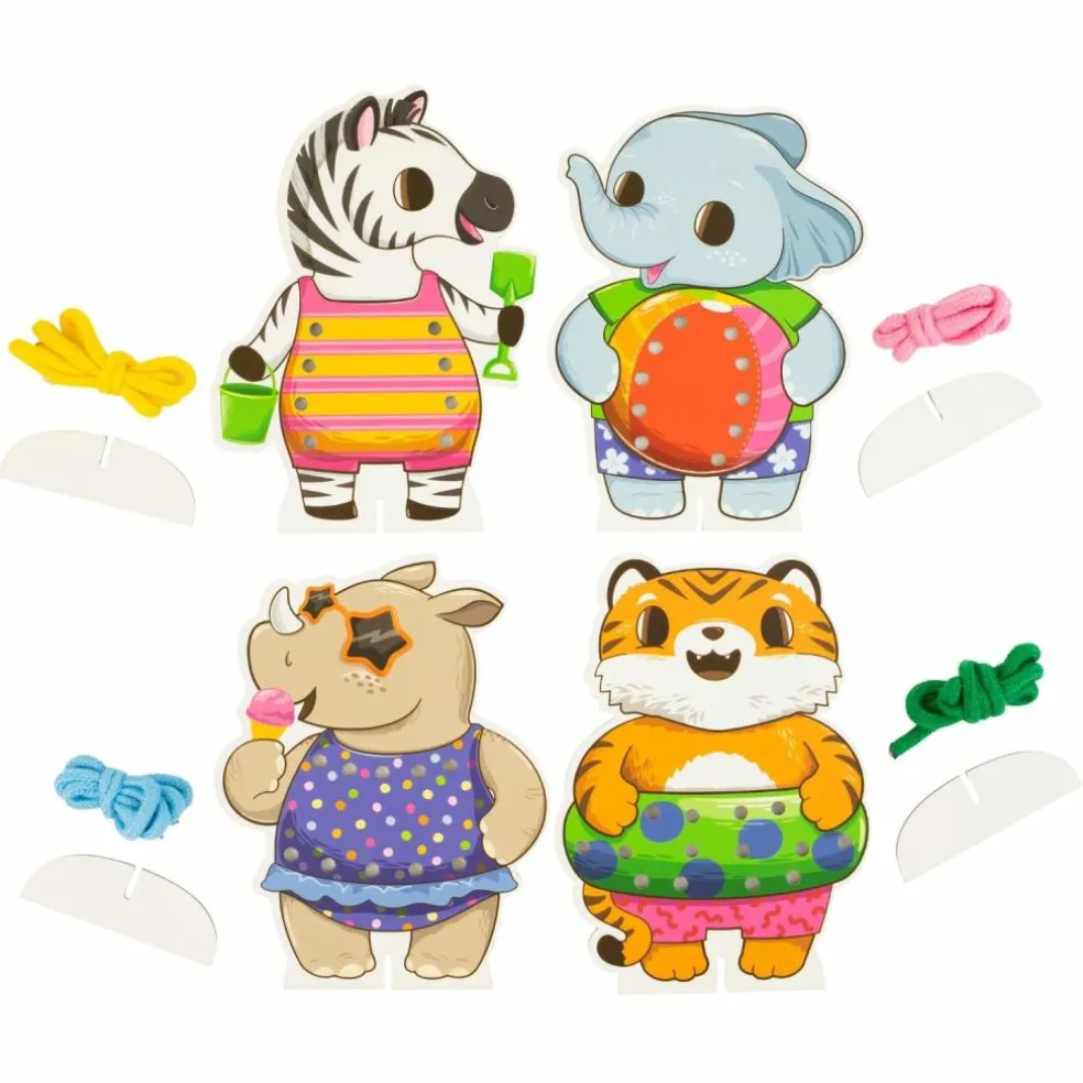 Cartes à lacer fête de la plage